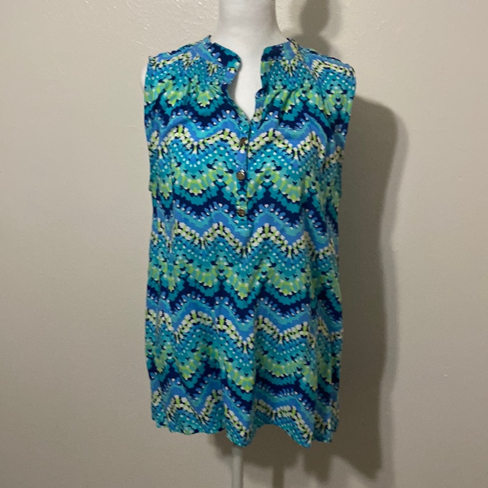 Multicolor sleeveless top by escapade size M.
